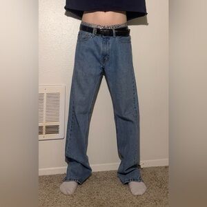 Levi's Men's Straight Jeans in Medium Blue Denim